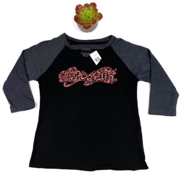 Freeze Tops - Freeze 24-7 Aerosmith Black/Gray Choker Top Jun L